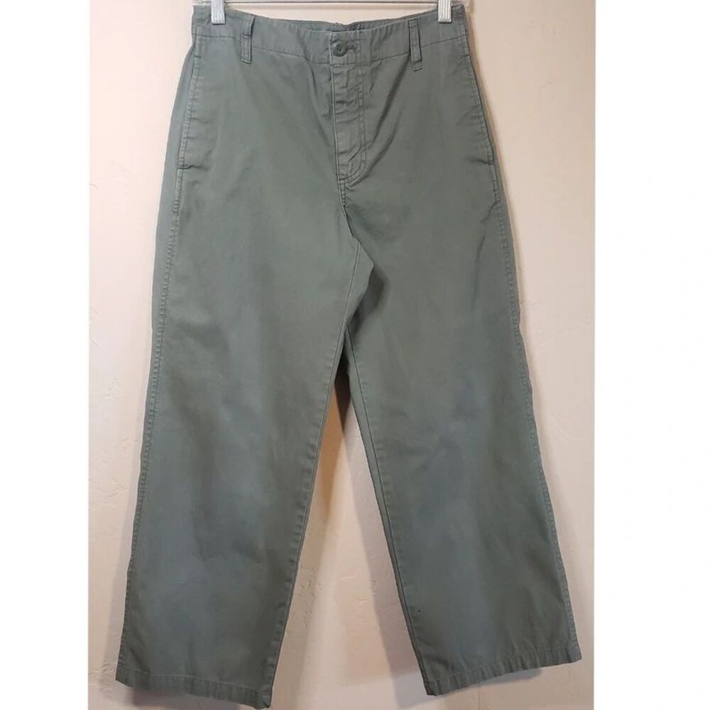J. Crew Chino Trouser Women's Green Gaucho Sz. 27 Pants